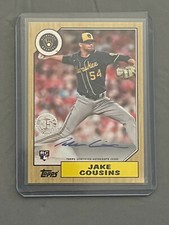 JAKE COUSINS RC - 2022 TOPPS SERIES 1 -1987 TOPPS ON CARD AUTO #87BA-JCO BREWERS