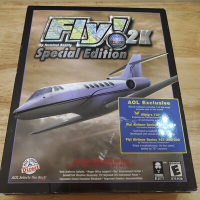 Vintage FLY! 2K Special Edition Flight Simulator CD-Rom PC Windows 95/ ...
