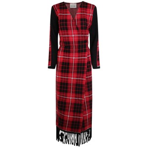 vestito lungo scozzese