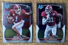 Jahmyr Gibbs & Will Anderson RC 2022 Bowman University Chrome 1st Lions | Texans