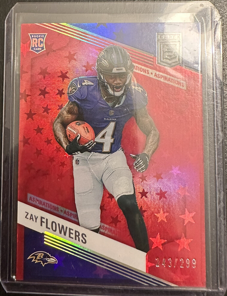 2023 Donruss Elite Zay Flowers RC Baltimore Ravens #200 Aspirations Stars /299
