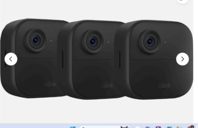 New  Blink Outdoor (4th Gen) 3 Camera Wireless HD Home Security System 