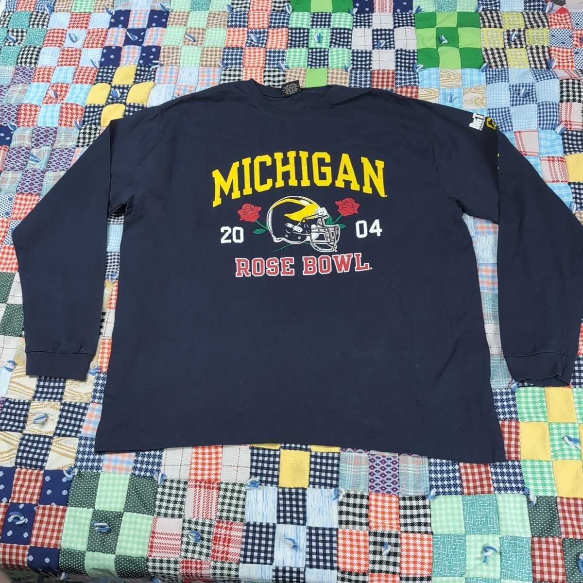 Vintage Michigan Wolverines 2004 Rose Bowl Long Sleeve T-shirt