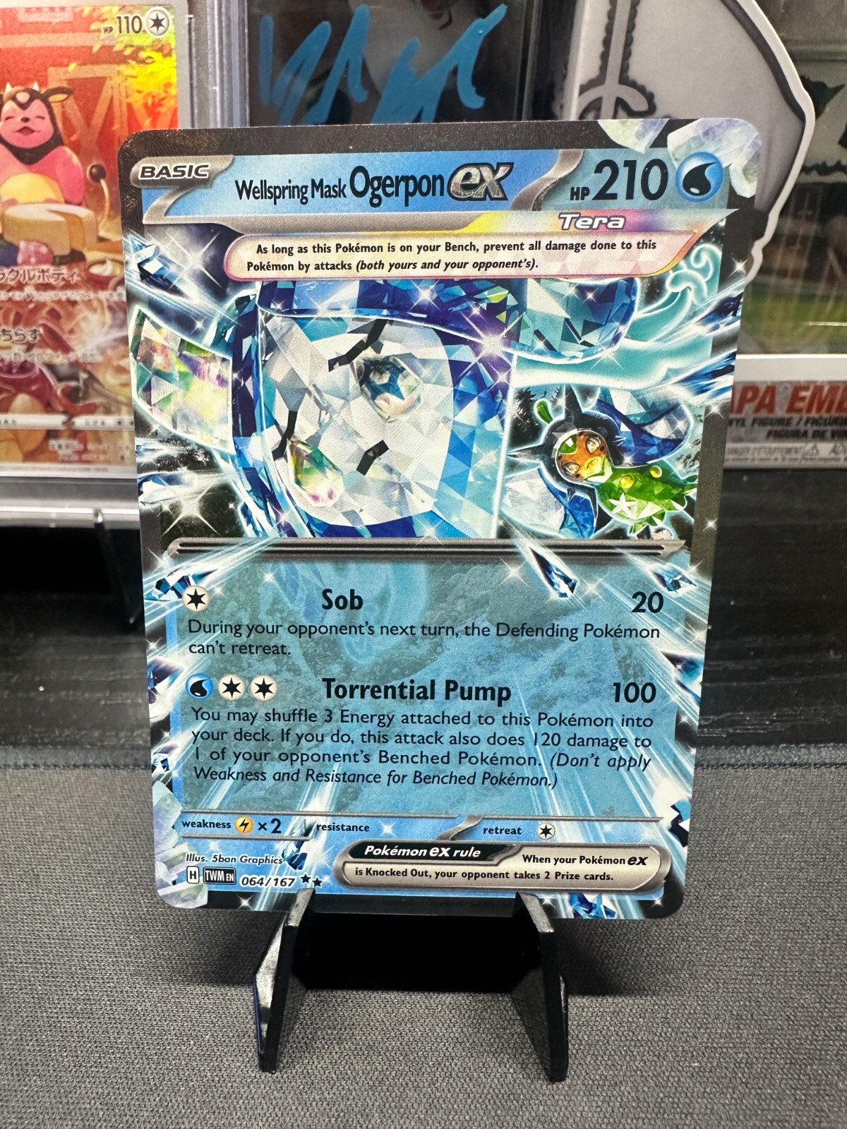 Wellspring Mask Ogerpon ex - 064/167 - Twilight Masquerade - Double Rare - NM