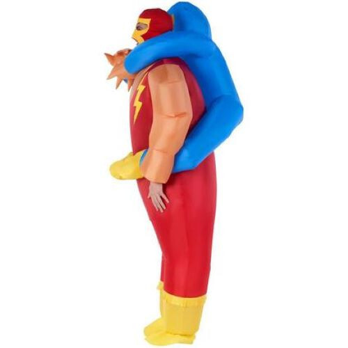 Adult Inflatable Hugger Mugger Masked Wrestler Costume - Picture 6 of 7