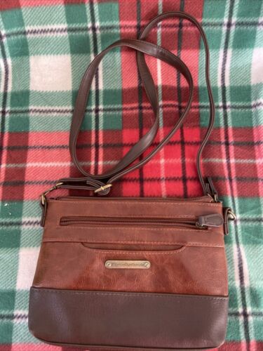 Stone Mountain Leather 3 In One Purse, clutch, wristlet & crossbody In Brown Duo - Picture 1 of 6