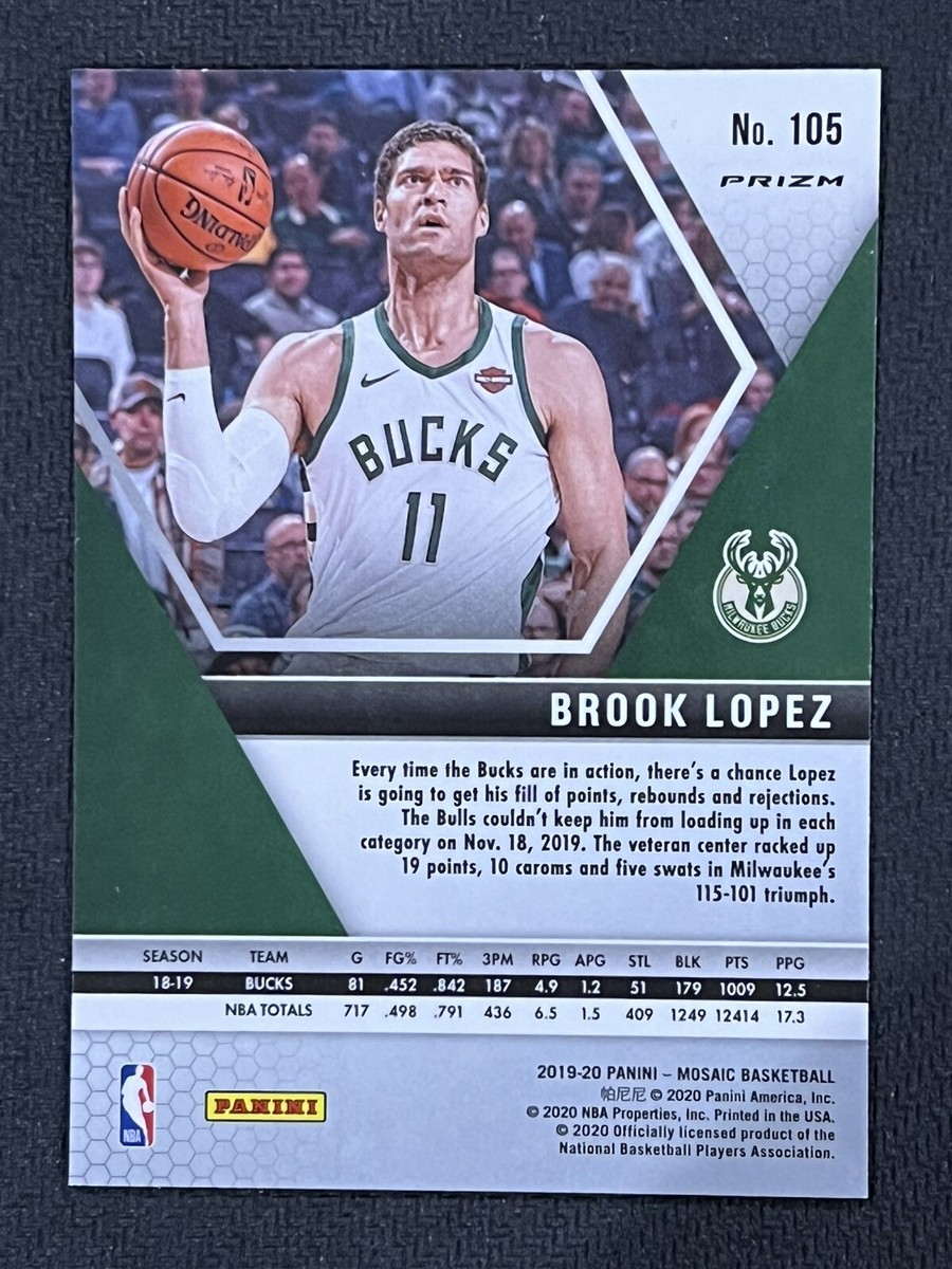 2019-20 Panini Mosaic Basketball Mosaic Red #105 Brook Lopez