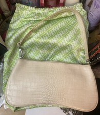 JW PEI shoulder baguette bag croc vegan leather IVORY- With Dust Bag