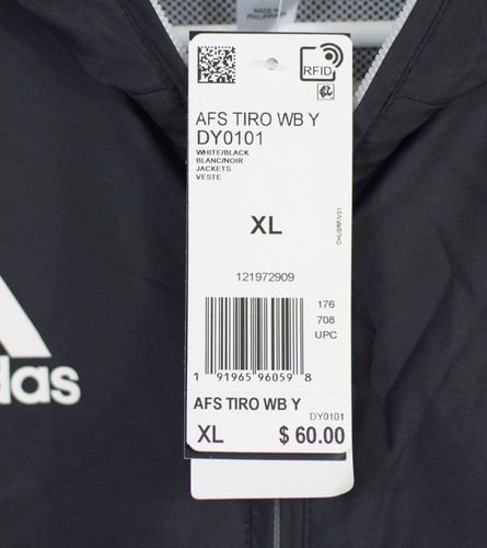 Adidas Youth Tiro 19 Windbreaker Black 