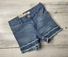 Levis Light Wash Denim Shorty Shorts Double Frayed Edges Girl  s Size: 6 Reg