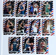 Panini Prizm Red White & Blue NBA 2024-25 11 Card Mint Lot Basketball Collection