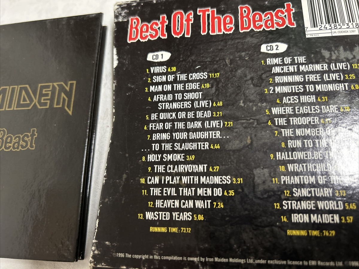 RARE* IRON MAIDEN-BEST OF THE BEAST-1996 UK IMPORT 2-CD BOXSET