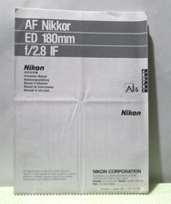 Nikon AF Nikkor manuals 3 types English, German, French, etc.
