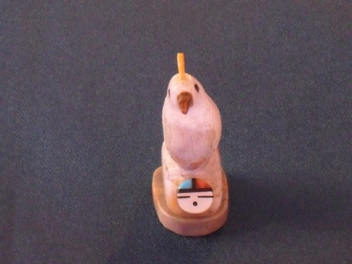 Quail Zuni Fetish Animal Figure Carved Stone signed Darrin Boone - Picture 5 of 15