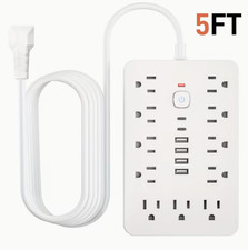 17-in-1 Power Strip with USB Ports USB-C Protector with Multiple AC Outlets