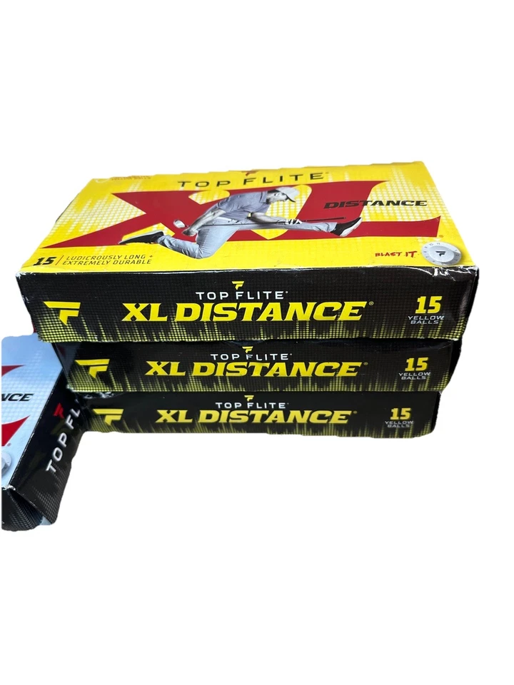Lote de bolas de golfe Top Flite XL distância – 27 brancas + 42 amarelas (69 no total) - Imagem 2 de 3