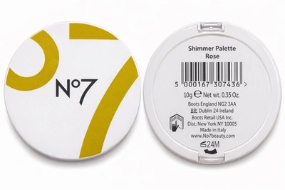 No7 Shimmer Highlight Face Palette Shade Rose Full Size 10g Brandneu & Versiegelt