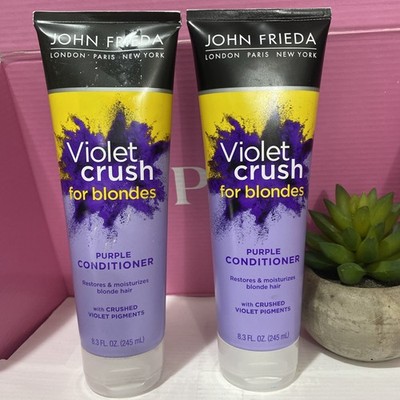 2XJohn Frieda VIOLET CRUSH for Blondes Purple Conditioner Restores Blonde 8.3oz