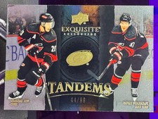 2024-25 UD Black Diamond Exquisite Tandems Gold /99 Aho Svechnikov ET-AS
