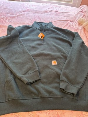 NEW Carhartt Force Extremes Mock Neck 1/4 Zip Sweatshirt Mens Large Relaxed Blue