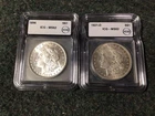 Lot of 2 Morgan Dollars 1896-P ICG MS62 & 1921-D ICG MS62  066