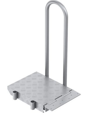 Aluminum Boat Boarding Platform Dock Access Step w/ Detachable Handrail