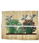 This is a vintage hand-painted Egyptian papyrus artwork  — photo 3