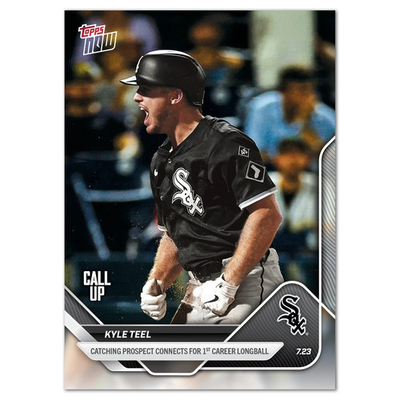 #ad 2025 Topps Now Card 458 Kyle Teel Connects 1st HR CU Free Shipping $5.87
