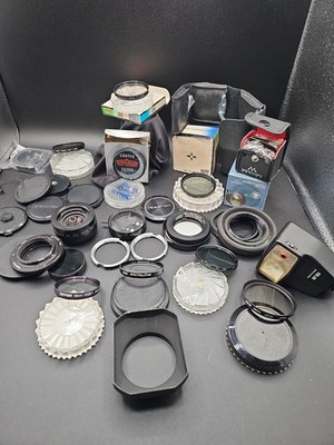 Lot of Pentax,Tiffen,Prinz, Hoya, Mercury Filters, Cases, Attachments - Etc
