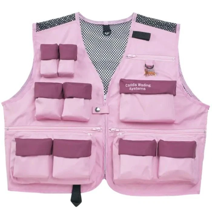 Caddis Wading Systems Deluxe Pink Fishing Vest CA7407WV- 2XL