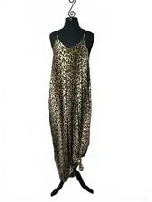 Leopard Print Jersey Knit Maxi Sundress
