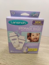 Lansinoh Breastmilk Storage Bags, Breastfeeding Moms Pump Directly into Bag 50ct