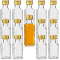 12× Glasflasche 100 Ml Eckig – Schraubverschluss, LiköR, ÖL, Essig, Diy