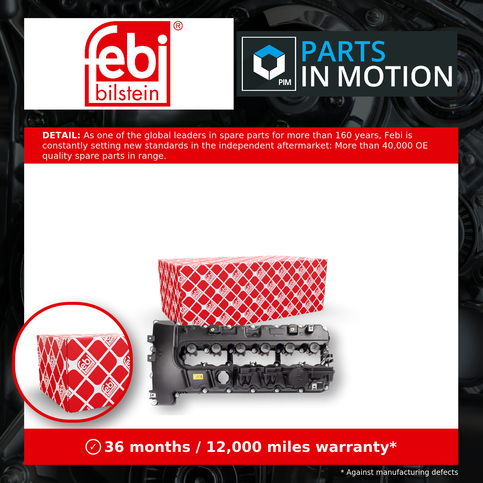 Rocker Cover fits BMW 530 3.0 06 to 13 N53B30A 11127548196 Febi Quality New - Image 23