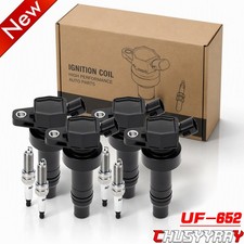 4 Ignition Coil Plug Pack For 2012-19 Hyundai Accent Kia Soul Rio 1.6L UF652