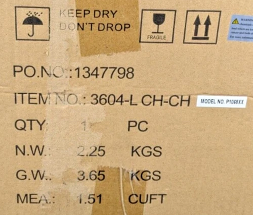 GOLDEN LIGHTING DUNCAN 1-LIGHT ROD PENDANT CHROME 14"W 14.63"H E26 3604-L CH-CH - Picture 3 of 3