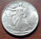 1944 Walking Liberty Half Dollar Ch. BU UNC Orig Toning Problem Free 90% Silver
