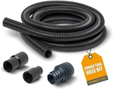 70356 10 ft. Vacuum Hose Dust Collection Kit for Woodworking Power Tools, Wet/Dr