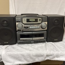 Vintage 1990 s Aiwa CA-DW420 CD Carry Component System Double Cassette Tested