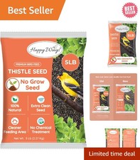 High-Quality Nyjer Seed for Birds - 5lb No Grow Seed, Perfect for Tube Feeders