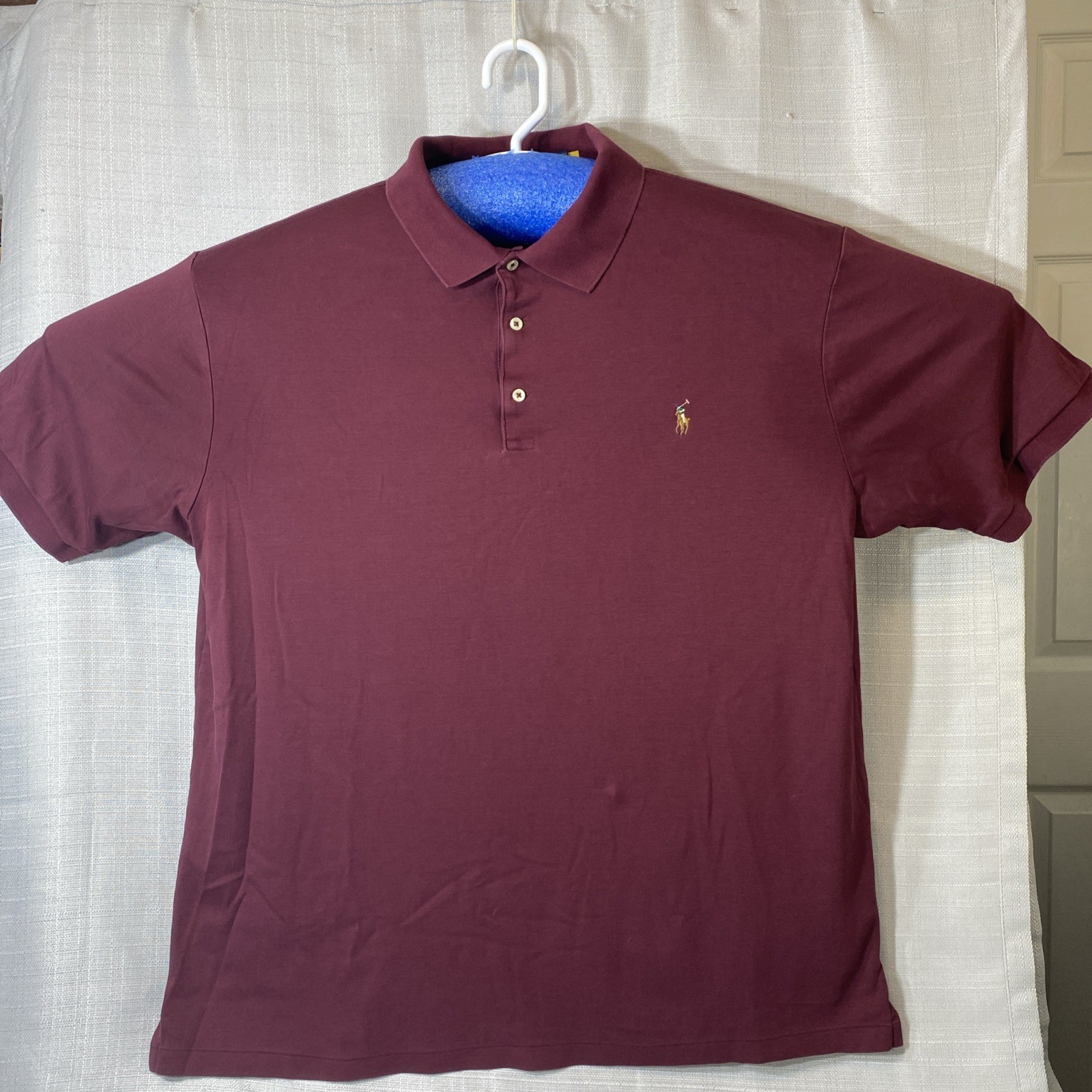 Polo Ralph Lauren Camicia Uomo Rosso 2XLT Multicolore Ricamato Carne Pony