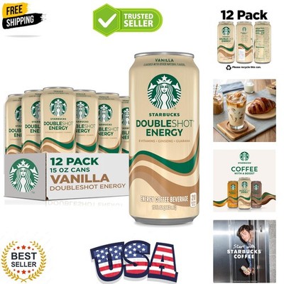 Starbucks Doubleshot Energy Drink Coffee Beverage, Vanilla, Iced Coffee, 15 f...