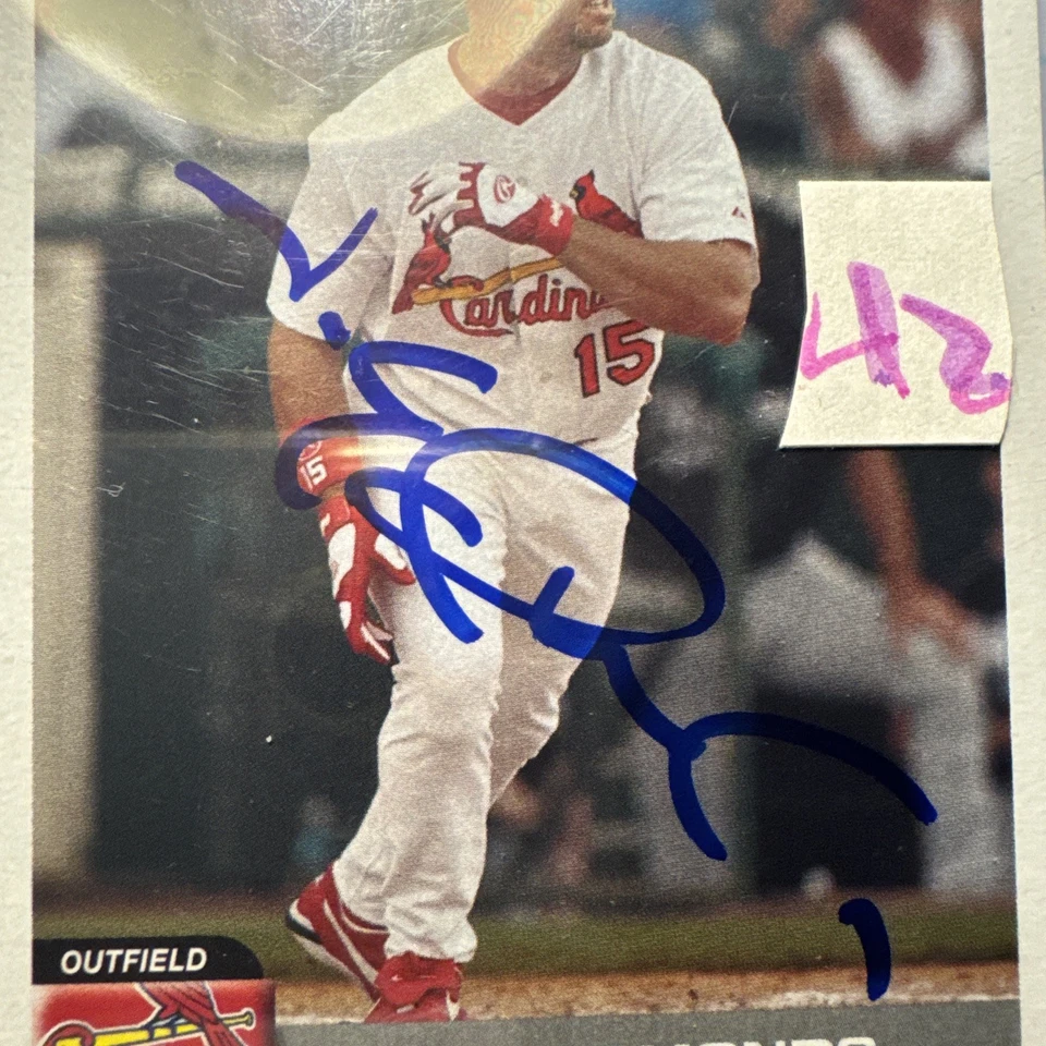 Jim Edmonds 2004 Topps total autografiado firmado #340 automático Cardenales de San Luis  Foto 4 de 4