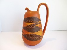 Vintage Royal Haeger Earth Wrap Brown Ceramic Pitcher Terracotta & Lava Glaze