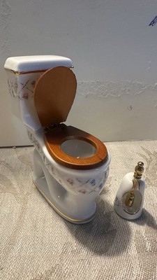 Puppenhaus Toilette Puppenstube Porzellan Reutter