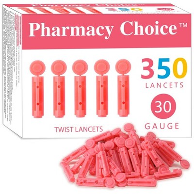 Pharmacy Choice Blood Lancets,Twist Top Lancets for Lancing Large, Clear