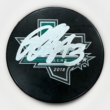 Paul Cotter Signed Autographed New Jersey Devils Knights 2018 NHL Draft Puck