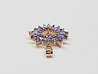 BEAUTIFUL 10ky Gold 20x18mm Marquise Tanzanite Heart Pendant Charm *NO CHAIN* — photo 6