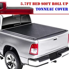 5.7 ft Soft Roll-Up Truck Bed Tonneau Cover for 2009-2022 Dodge Ram 1500