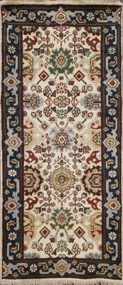 Handmade Oriental Wool Ivory Rug 3x6 Traditional Home Decor Foyer Carpet